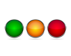 Round buttons. Vector illustration.