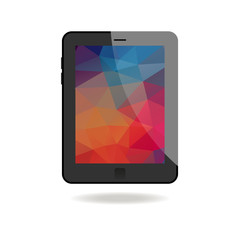 Illustration Of Tablet With Abstract Background