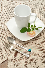 A setting for coffee or tea