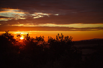 Sunrise in the early morning