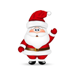 Santa Claus on white background. 