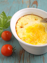 gratin potatoes and pumpkin with milk
