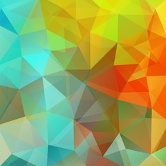 Abstract geometric style colorful background. Yellow, red, blue colors. Vector illustration