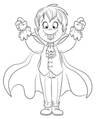 Vektor Illustration eines niedlichen Vampirs