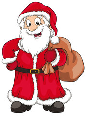 Vektor Illustration eines fröhlichen Weihnachtsmanns