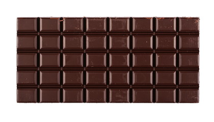 chocolate bars isolated on white background