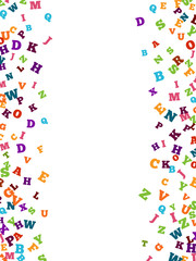 Abstract black alphabet ornament frame isolated on white background