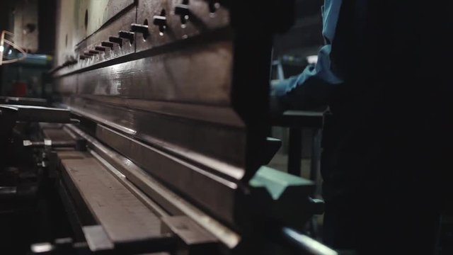 in metal workshop - bender