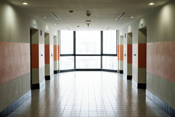 office corridor , lift