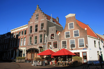 Maisons à pignon à Haarlem, Pays-Bas