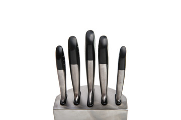 set of knives isolated