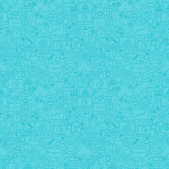 Mint Line SEO Seamless Pattern
