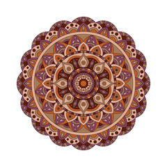 Fototapeta premium Round mandalas in vector. Abstract design element. Decorative retro ornament. Graphic template for your design.
