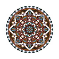 Round mandalas in vector. Abstract design element. Decorative retro ornament. Graphic template for your design.