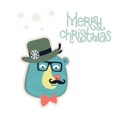 Christmas design with animals.