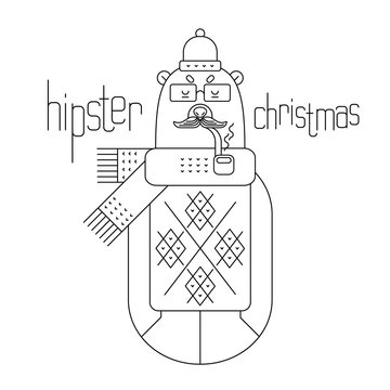 Christmas linear design.