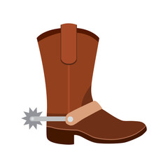 cowboy boots flat icon