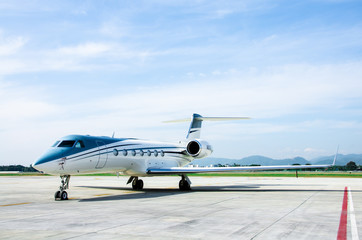 Small Airplane or Aeroplane Parked at Airport.Small Airplane Famous to use Private...