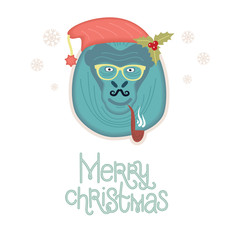 Christmas design with animals.