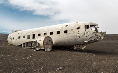Abandoned military plane, Iceland.