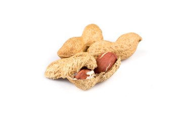 Pile of peanuts close up