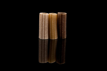 Close-up of pasta over black background