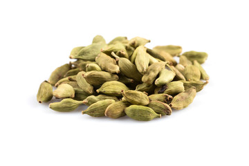 cardamom pods isolated on white