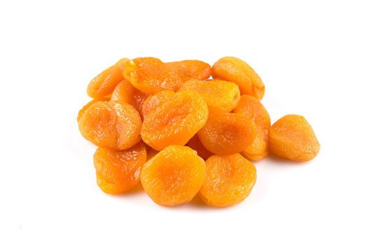 dried apricots isolated