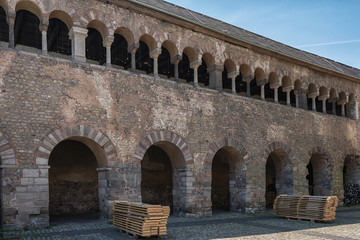 The Porta Nigra  is a large Roman city gate in Trier, Germany.