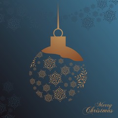 Kartka święta Bożego Narodzenia, choinka z gwiazdkami i śnieżkami - 129220218