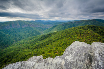 View of the Linville Gorge from Hawksbill Mountain, in Pisgah Na