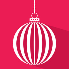 christmas ball in flat style. Vector illustration