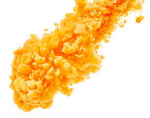 Splash of orange ink