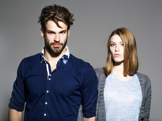 Handsome man and pretty girl