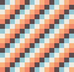 Fototapeta premium Abstract Geometric Vintage Background With Colorful Squares