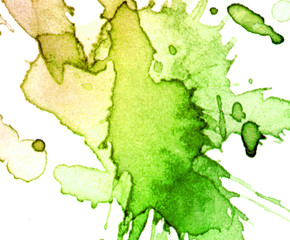 abstract hand drawn watercolor blot