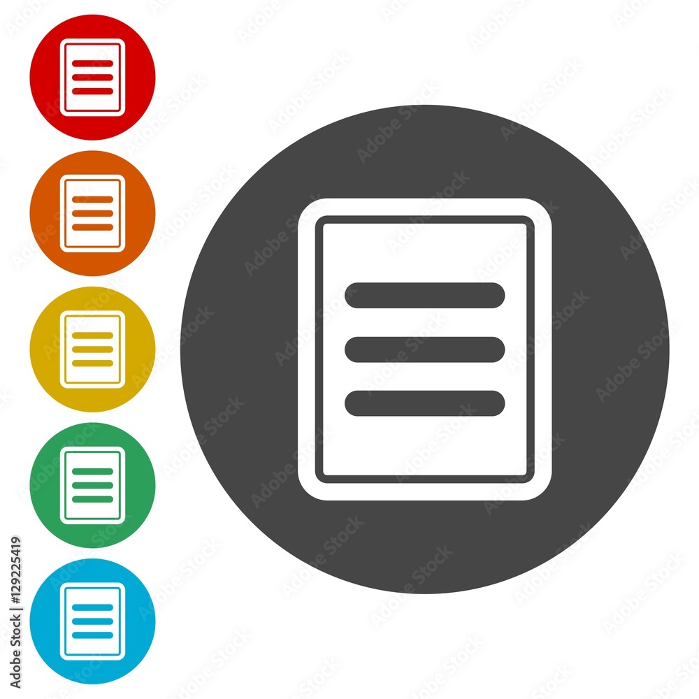 Poster menu vector icon, web menu icon