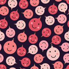 Seamless pattern with balls for packaging, textile or web