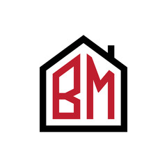 simple initial logo pentagon house