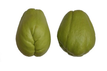 Two isolated chow chow fruit