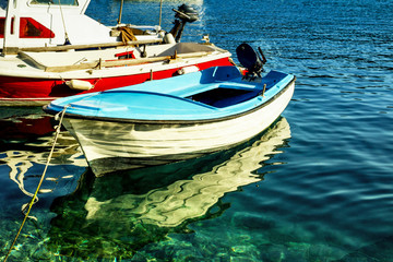 Naklejka premium The Mediterranean sea is famous for its tranquillity, beauty and clarity of the water