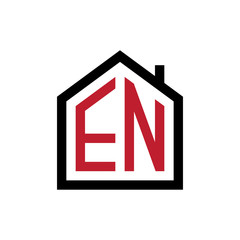 simple initial logo pentagon house