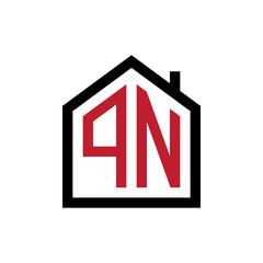 simple initial logo pentagon house