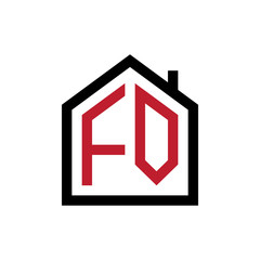 simple initial logo pentagon house