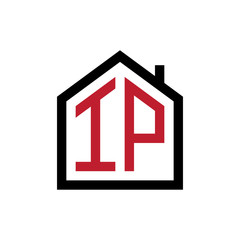 simple initial logo pentagon house