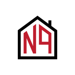 simple initial logo pentagon house