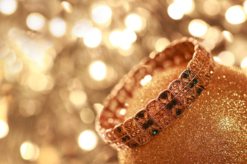 bracelet jewelry on a yellow abstract background