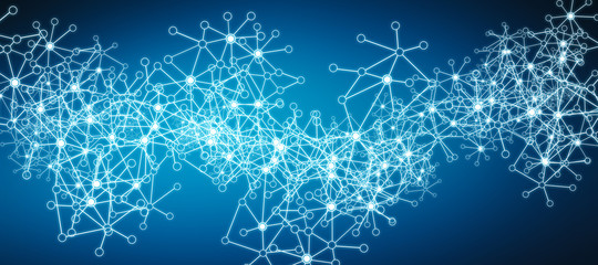 Futuristic data network illustration