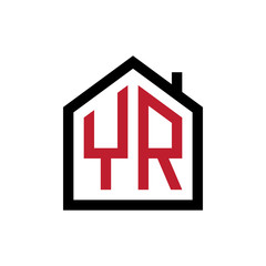 simple initial logo pentagon house