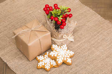 Fototapeta na wymiar Christmas treats for children and adults